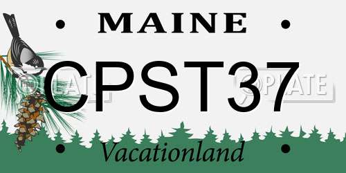 CPST37 Maine License Plate