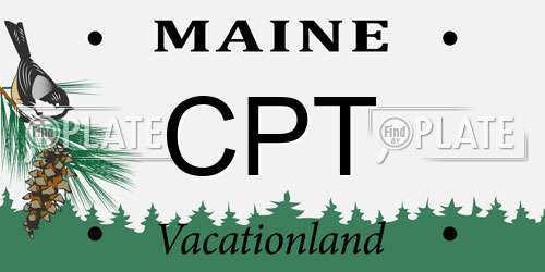 CPT Maine License Plate