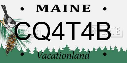 CQ4T4B Maine License Plate