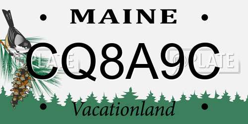 CQ8A9C Maine License Plate