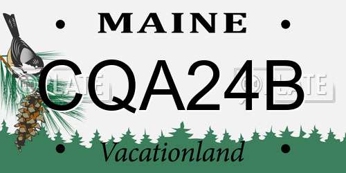 CQA24B Maine License Plate