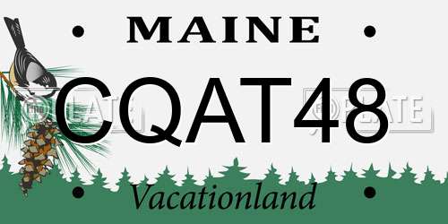 CQAT48 Maine License Plate