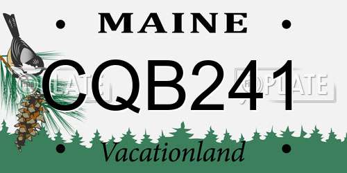 CQB241 Maine License Plate