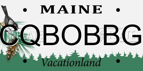 CQBOBBG Maine License Plate