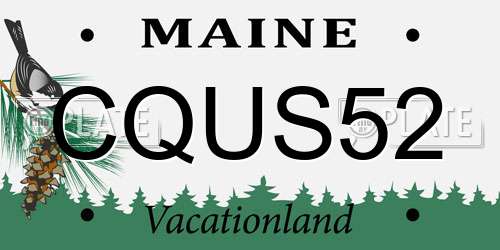 CQUS52 Maine License Plate