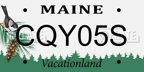 CQY05S Maine License Plate