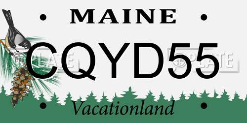 CQYD55 Maine License Plate