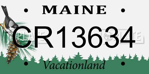CR13634 Maine License Plate