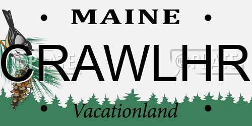 CRAWLHR Maine License Plate