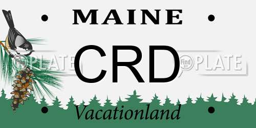 CRD Maine License Plate