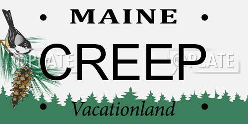 CREEP Maine License Plate