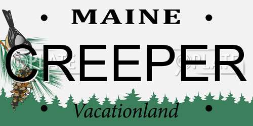 CREEPER Maine License Plate