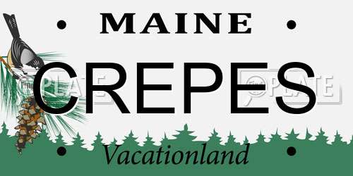 CREPES Maine License Plate