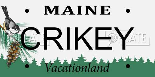 CRIKEY Maine License Plate