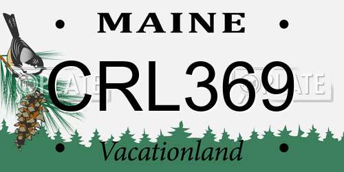 CRL369 Maine License Plate