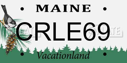 CRLE69 Maine License Plate