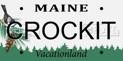 CROCKIT Maine License Plate