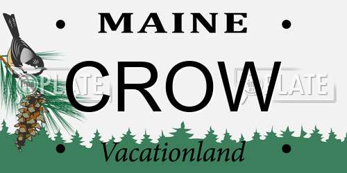 CROW Maine License Plate