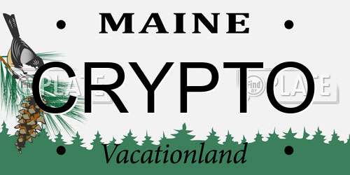 CRYPTO Maine License Plate