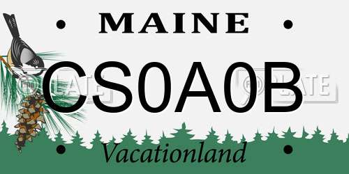 CS0A0B Maine License Plate