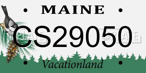 CS29050 Maine License Plate