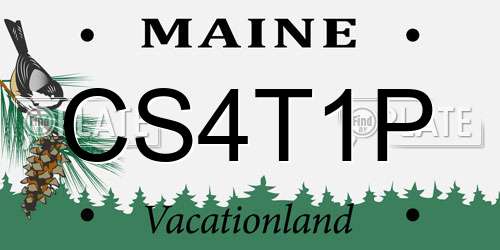 CS4T1P Maine License Plate