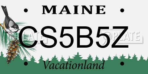 CS5B5Z Maine License Plate