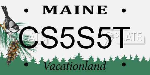CS5S5T Maine License Plate