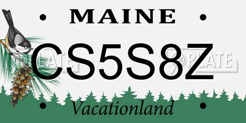 CS5S8Z Maine License Plate