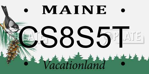CS8S5T Maine License Plate