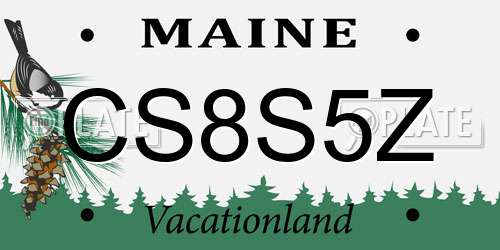 CS8S5Z Maine License Plate