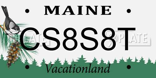 CS8S8T Maine License Plate