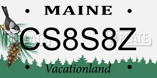 CS8S8Z Maine License Plate