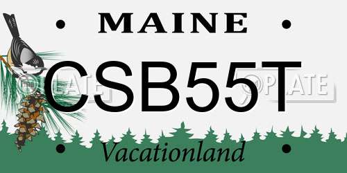CSB55T Maine License Plate