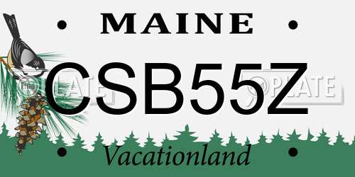 CSB55Z Maine License Plate