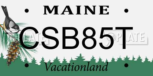 CSB85T Maine License Plate