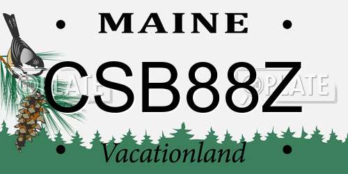 CSB88Z Maine License Plate