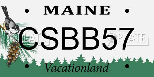CSBB57 Maine License Plate