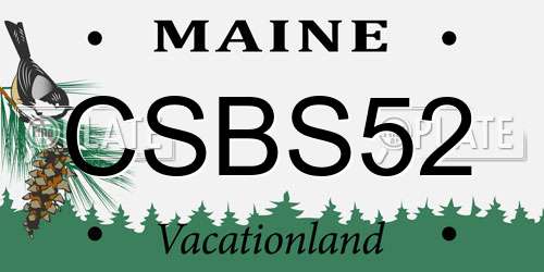 CSBS52 Maine License Plate
