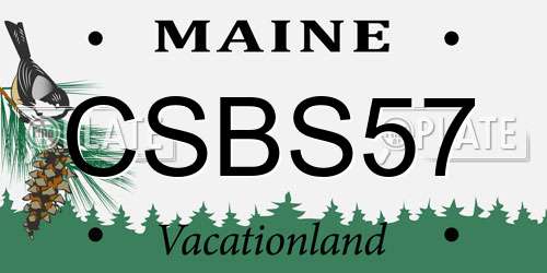 CSBS57 Maine License Plate