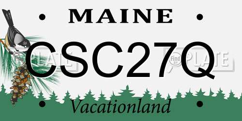 CSC27Q Maine License Plate