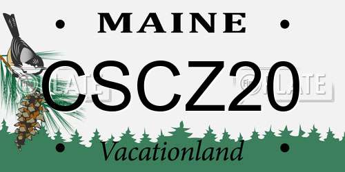 CSCZ20 Maine License Plate