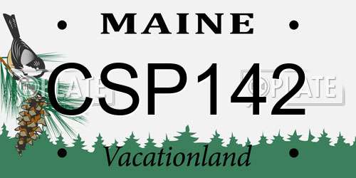 CSP142 Maine License Plate