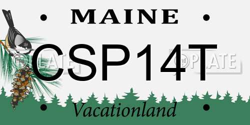 CSP14T Maine License Plate