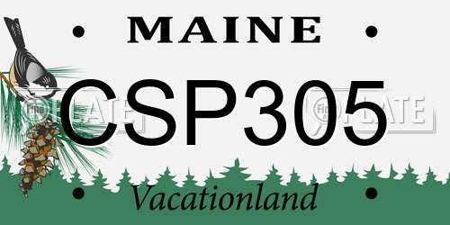 CSP305 Maine License Plate