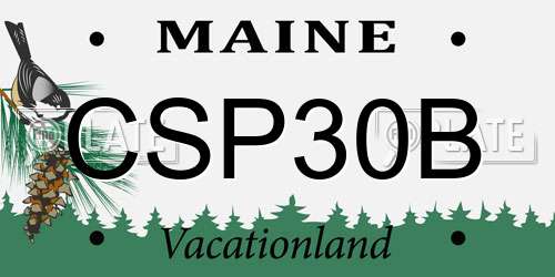 CSP30B Maine License Plate