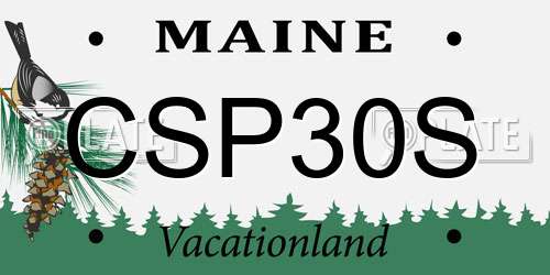 CSP30S Maine License Plate