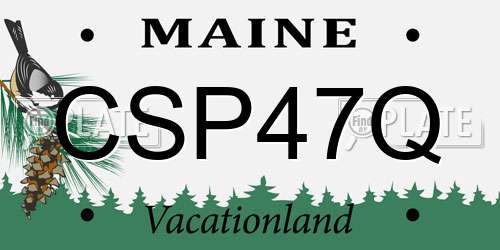 CSP47Q Maine License Plate