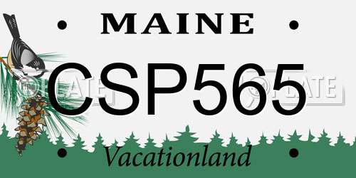 CSP565 Maine License Plate