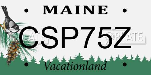 CSP75Z Maine License Plate